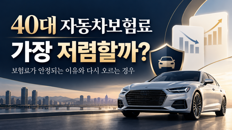 40대 자동차보험료는 가장 저렴할까? 보험료가 안정되는 이유와 다시 올라가는 경우