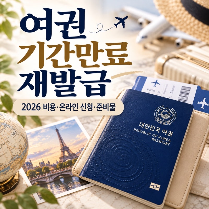여권 기간만료 재발급 2026 최신 비용부터 온라인 신청방법까지 총정리