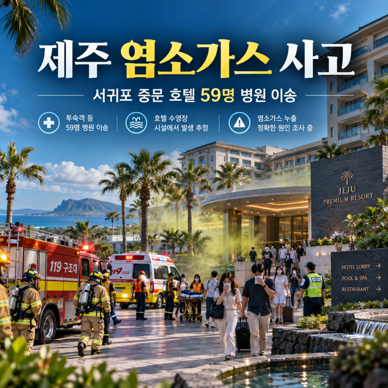 제주 염소가스 사고 그랜드 조선 제주 59명 병원 이송 원인은?