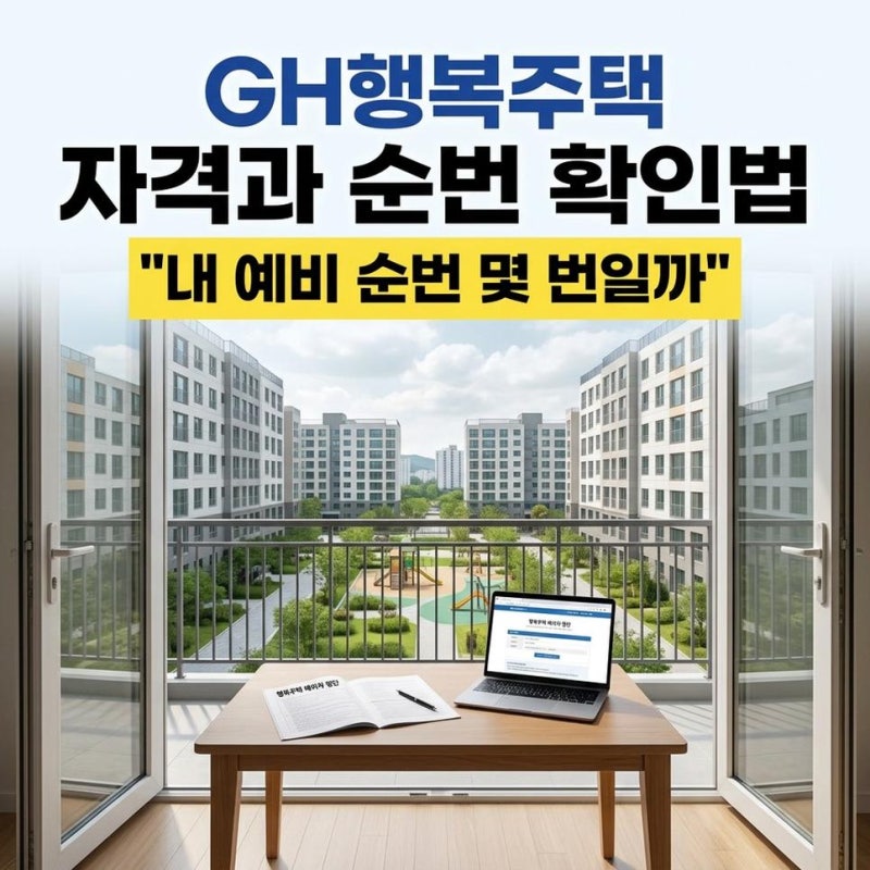 GH행복주택 신청자격 예비 입주자 순번 확인 방법과 당첨 확률 높이는 팁