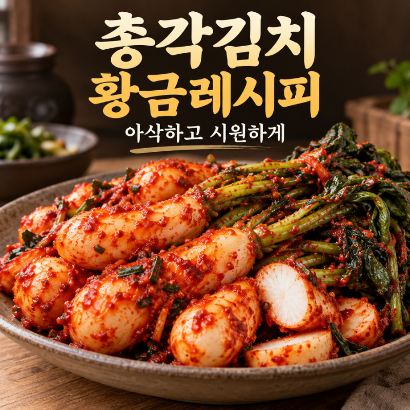 총각김치 황금레시피 알타리무 2kg으로 아삭하게 담그는 양념 비율과 절이는 시간