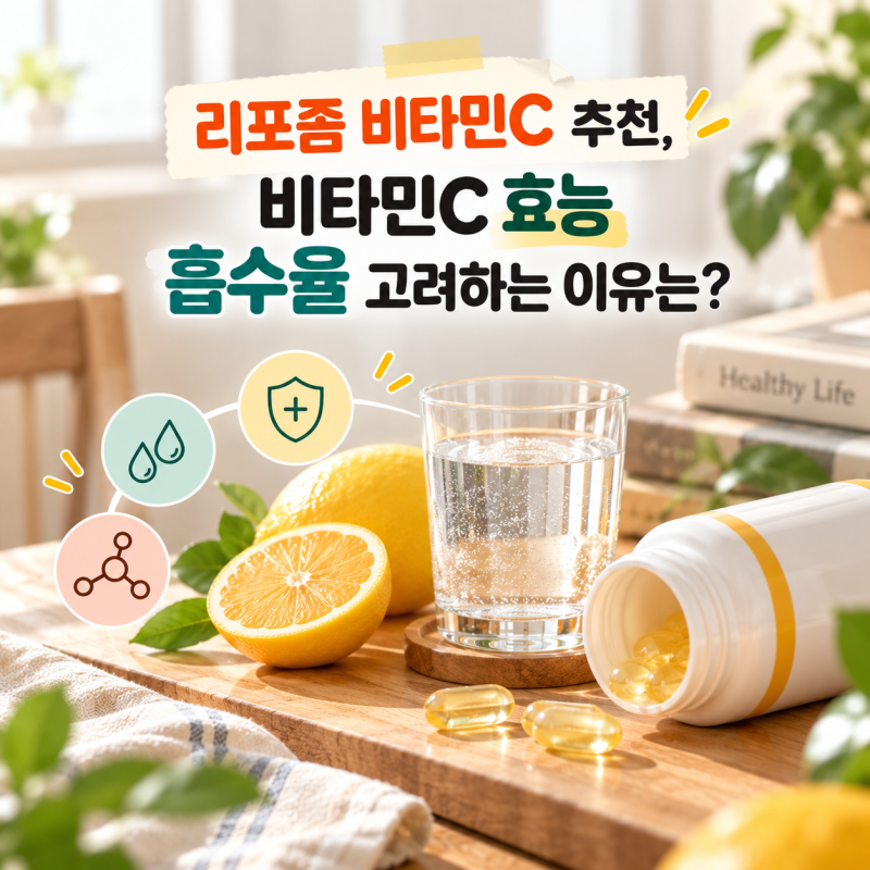 리포좀 비타민C 추천, 비타민C 효능 흡수율 고려하는 이유는?