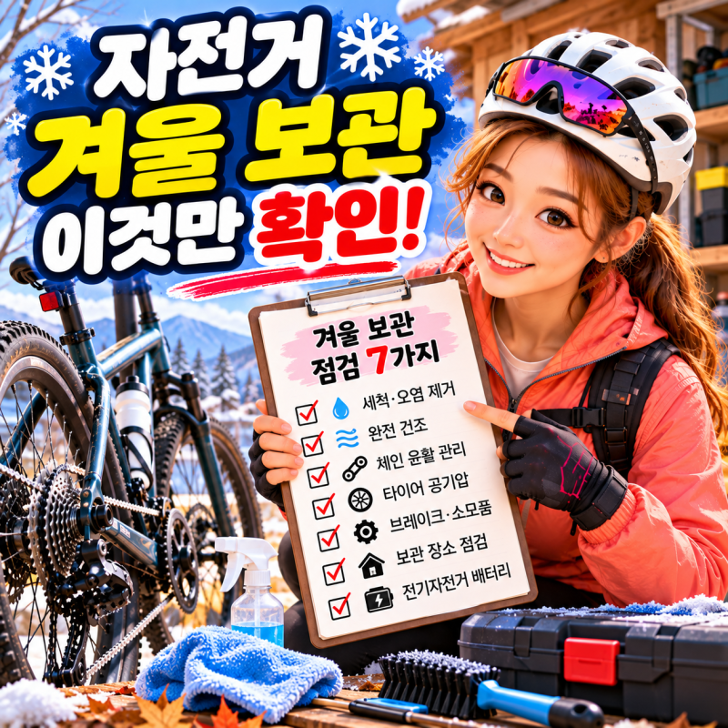자전거 겨울 보관 전 꼭 확인할 것｜가을 마지막 라이딩 후 점검 7가지