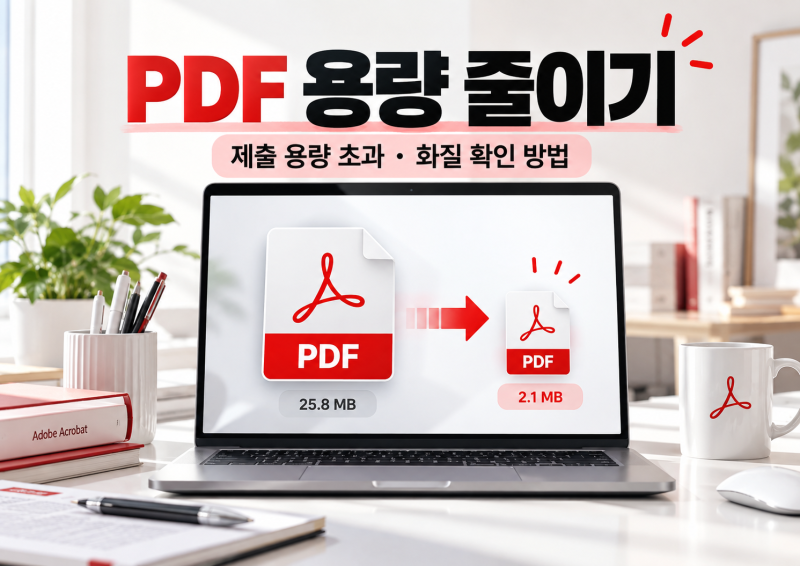 PDF 용량 줄이기｜제출 용량 초과·화질 확인 방법