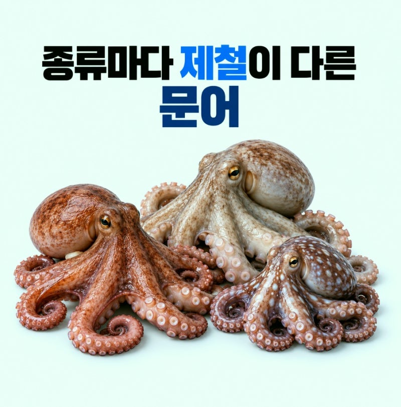 문어 종류별 제철 차이와 시장에서 신선한 놈 고르는 요령