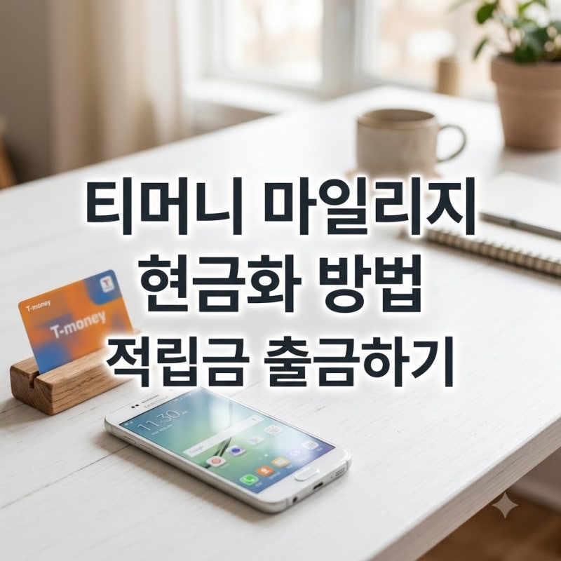 티머니 마일리지 전환 현금화 하는 방법 | 모바일 티머니카드 T마일리지 적립금 출금하세요