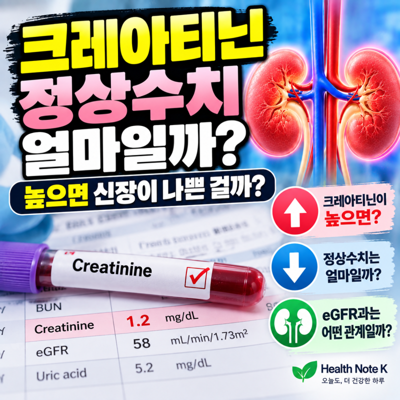 크레아티닌 정상수치 얼마일까? 높으면 신장이 나쁜 걸까