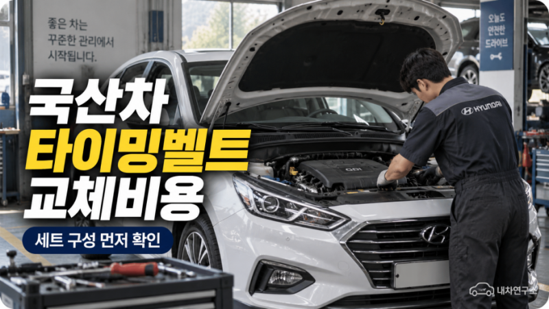 타이밍벨트 교체비용, 30만 원과 70만 원 왜 다를까? 워터펌프·텐셔너 포함부터 확인하세요