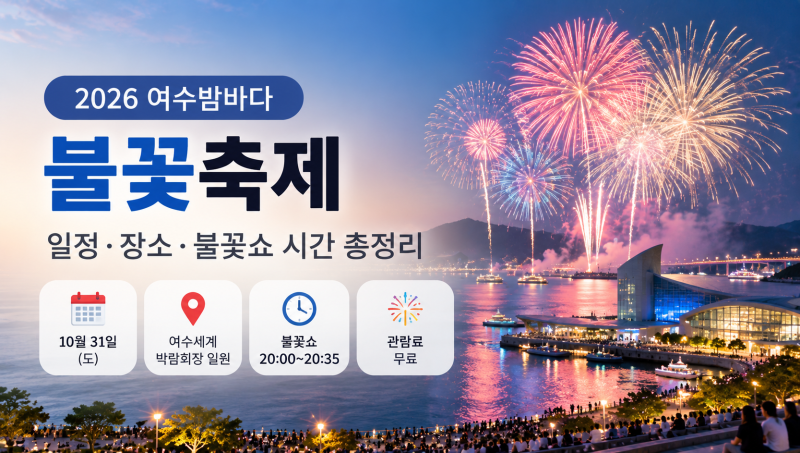 여수밤바다 불꽃축제 일정, 불꽃쇼 시간부터 장소·주차까지 미리보기