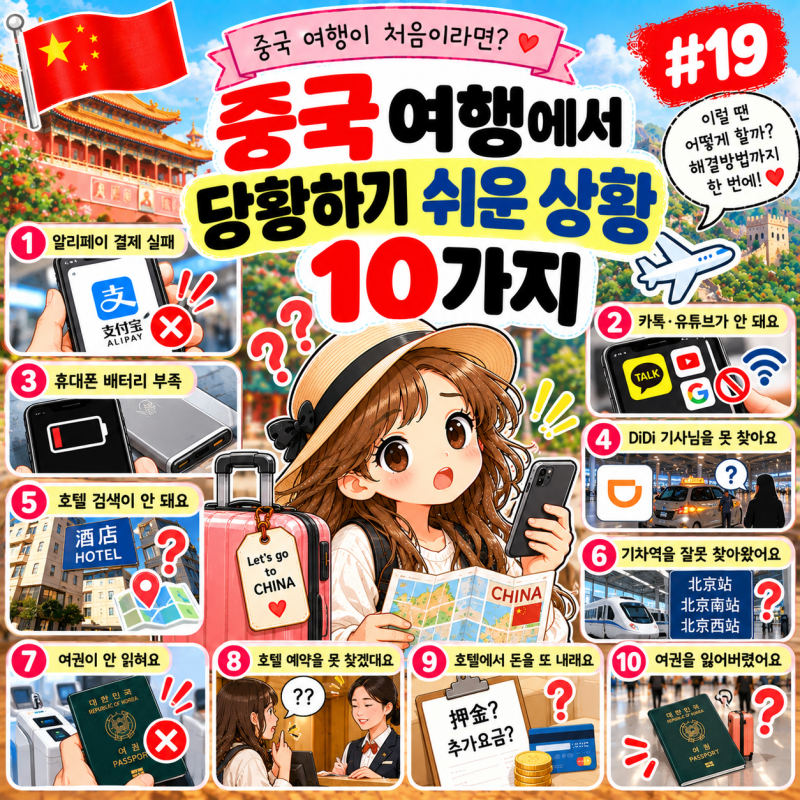 「중국 여행이 처음이라면」 #19 중국 여행에서 당황하기 쉬운 상황 10가지알리페이 결제 실....