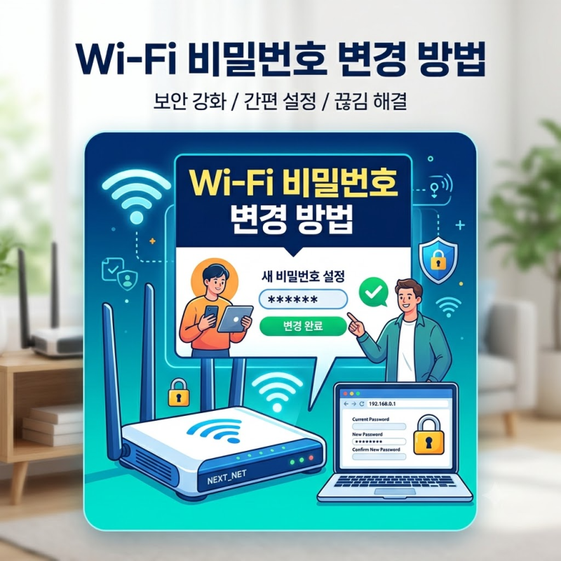공유기 Wi-Fi 비밀번호는 어떻게 변경하는가?