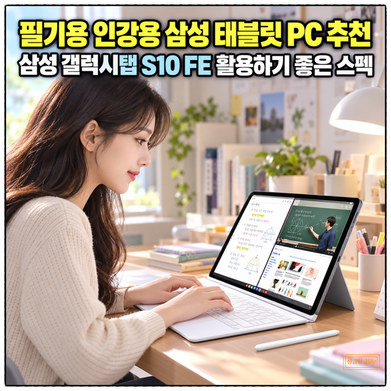 삼성 갤럭시탭 S10 FE 필기 인강용 활용하기 좋은 스펙