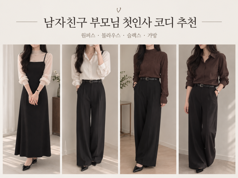 남자친구 부모님 첫인사 옷차림 완벽 정리 (원피스, 블라우스, 슬랙스, 가방 추천)