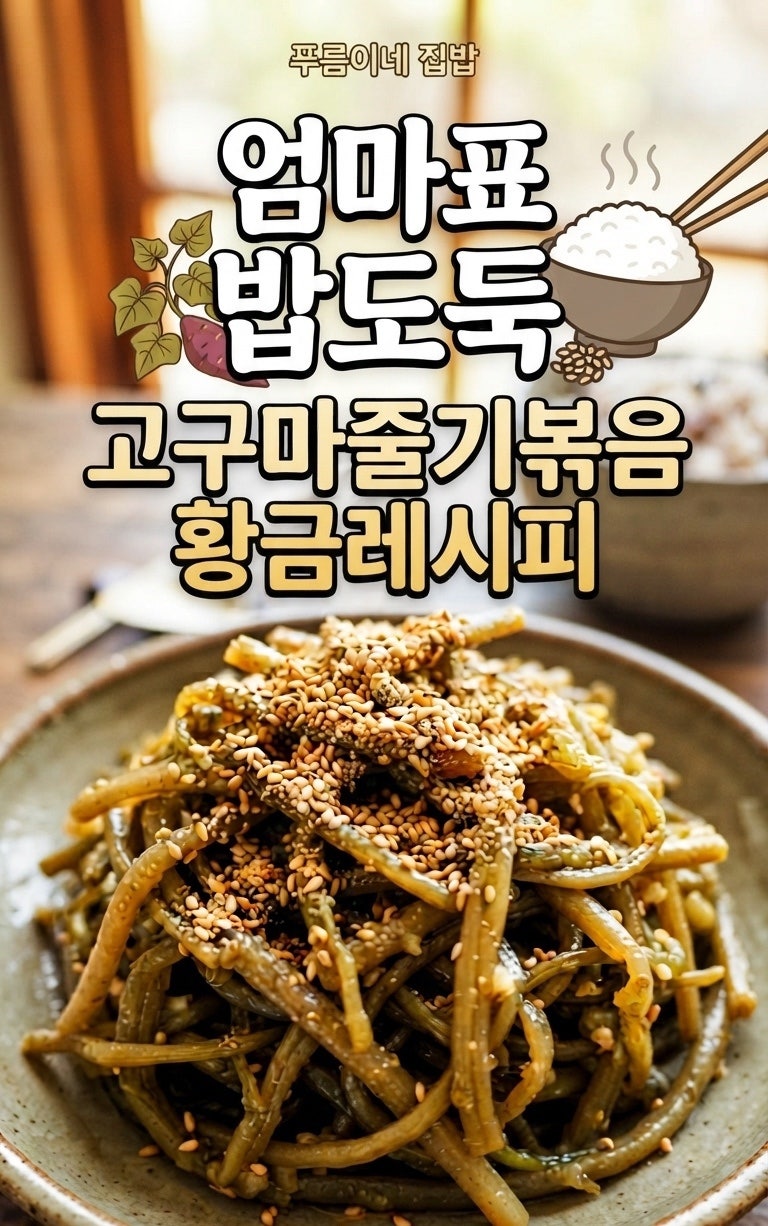 고구마줄기볶음 황금레시피, 질기지 않고 부드럽게 볶는 법