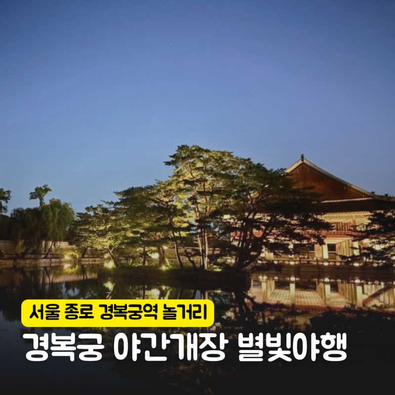 서울 종로 경복궁역 놀거리 경복궁 야간개장과 별빛야행 총정리