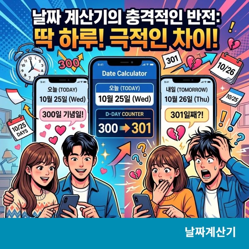날짜계산기, 하루 차이로 결과가 달라지는 이유는 뭘까?
