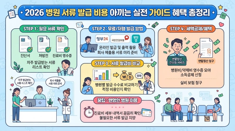 2026 병원 서류 발급 비용 아끼는 실전 가이드 혜택 총정리