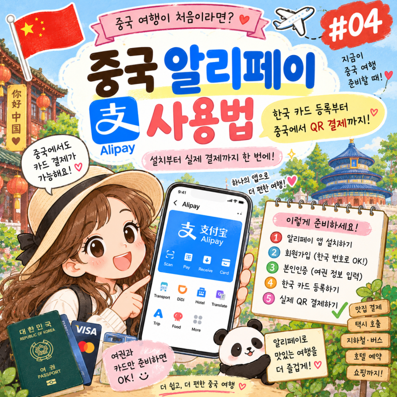 중국 여행이 처음이라면 #04 2026 중국 알리페이 사용법｜한국 카드 등록부터 QR 결제까지