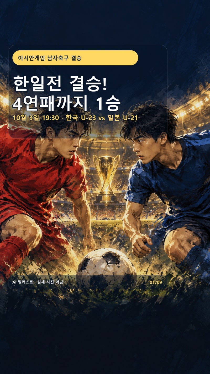일본은 120분 혈투·와일드카드 0명…한일전 결승, 한국 4연패까지 1승