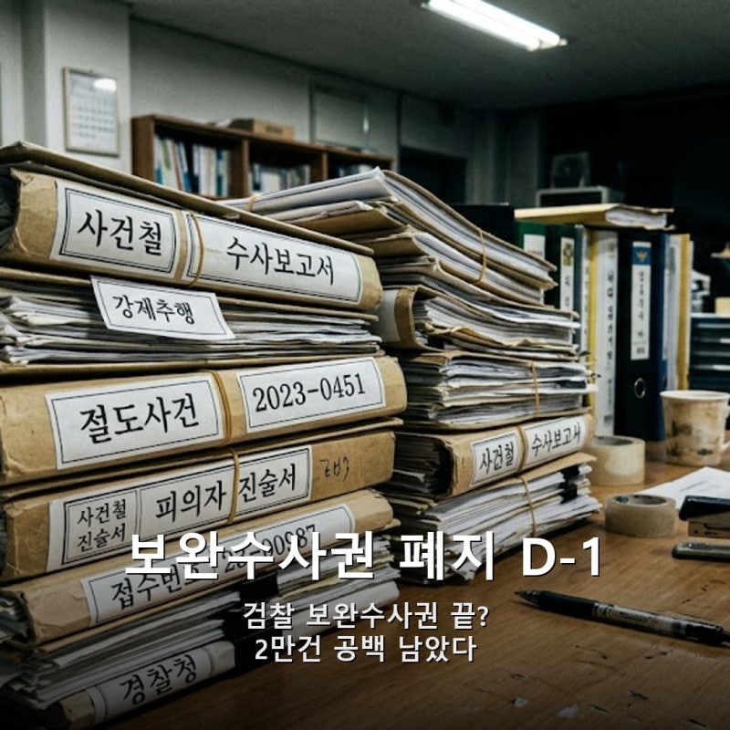 보완수사 2만건 밀렸는데 내일 폐지된다