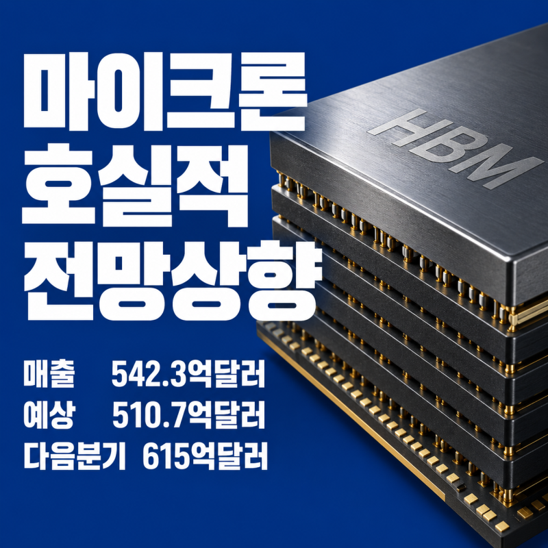 마이크론 실적 542억달러, 예상 6% 넘긴 숫자가 삼성·SK에 주는 신호