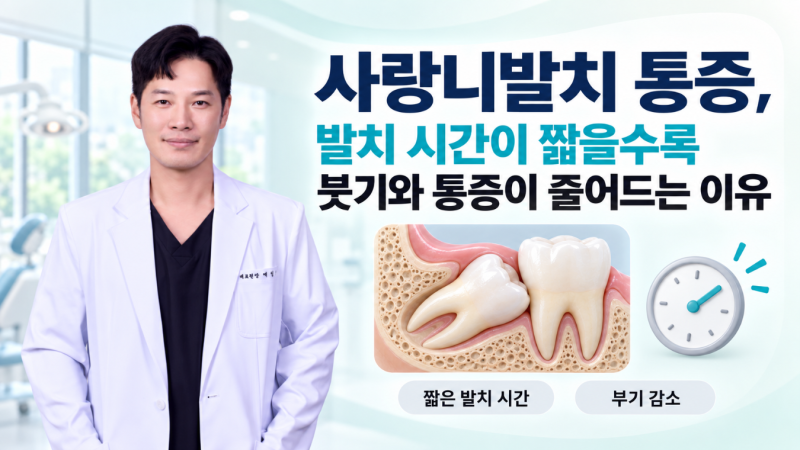 사랑니발치 통증, 매복사랑니 발치 시간에 따라 붓기와 통증이 달라지는 이유