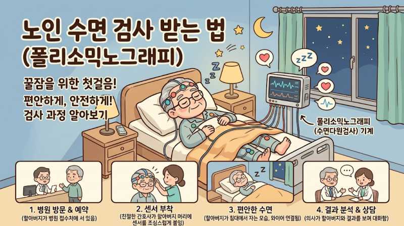 정보공유 | 코골이·불면·낮 졸림, 혹시 수면 질환? 어르신 수면다원검사 받는 법 총정리