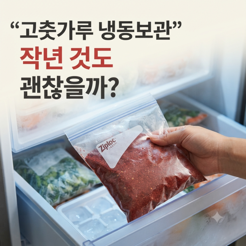 고춧가루 냉동보관하면 얼마나 두고 먹을 수 있을까?