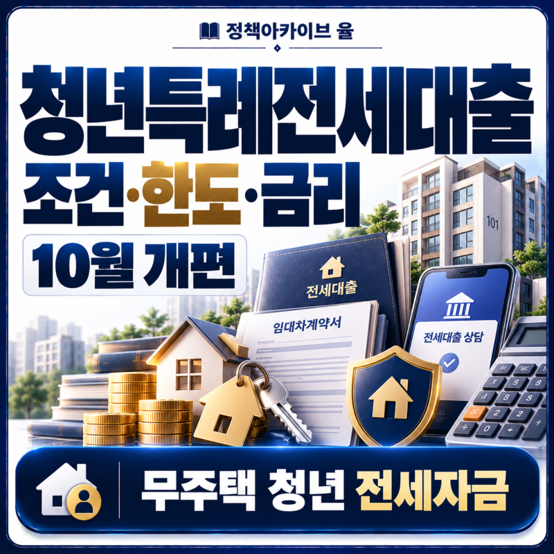 청년특례전세대출 조건·한도·금리, 2026년 10월 개편 후 달라진 점