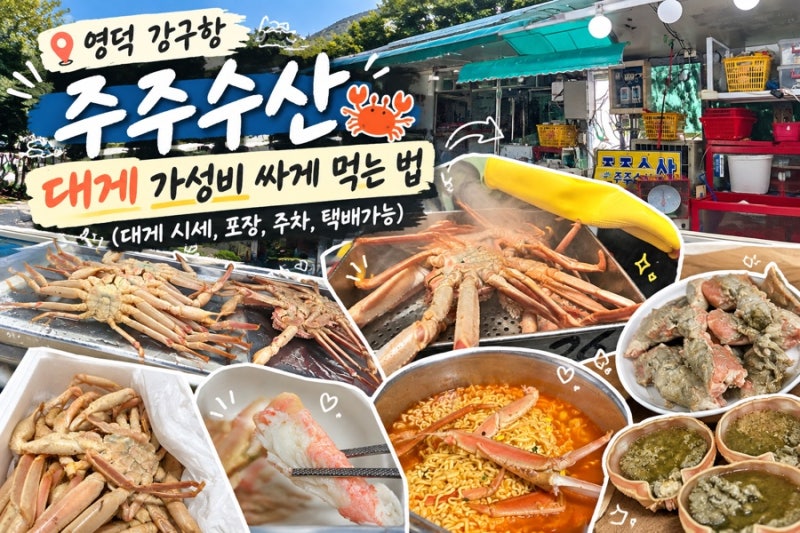 [영덕 강구항 대게] 주주수산ㅣ가성비 싸게 먹는 법 | 수산시장 (대게 시세, 포장, 주차, 택배....