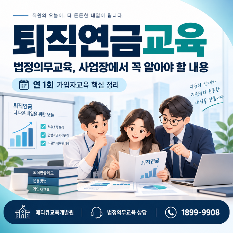 퇴직연금교육 법정의무교육, 사업장에서 꼭 알아야 할 내용