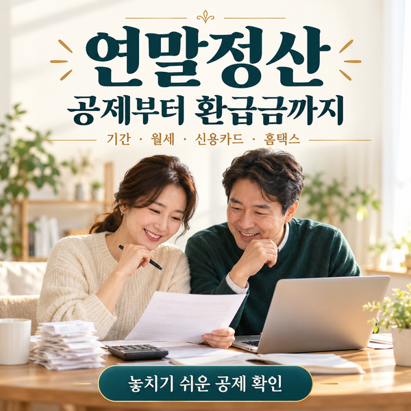 연말정산 뜻과 기간, 홈택스 환급금 조회부터 월세·신용카드 공제까지