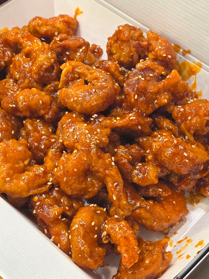 全州韓屋村美食餐廳 萬年炸雞 無骨蝦仁炸雞 酥脆香甜美味極致