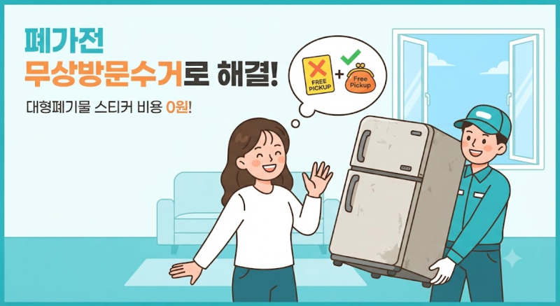 폐가전제품 무상방문수거 신청 방법과 대형폐기물 수수료 아끼는 법