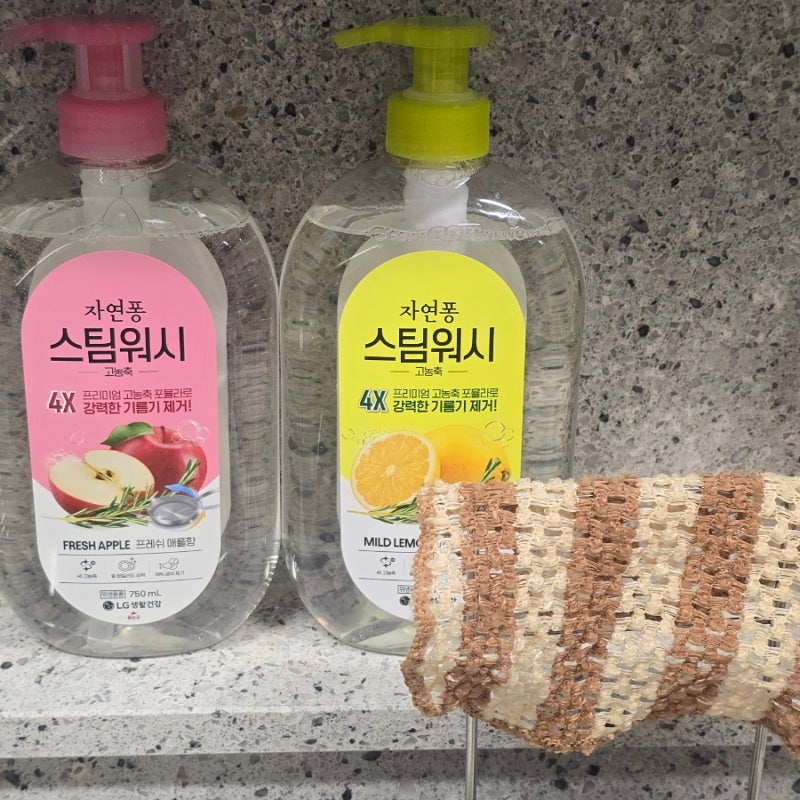 주방세제추천 자연퐁 스팀워시 4X 주방세제 기름기 제거에 딱좋아