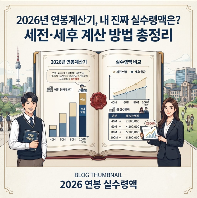 2026년 연봉계산기, 내 진짜 실수령액은? 세전·세후 계산 방법 총정리 (feat. 직접 써본 계산정....