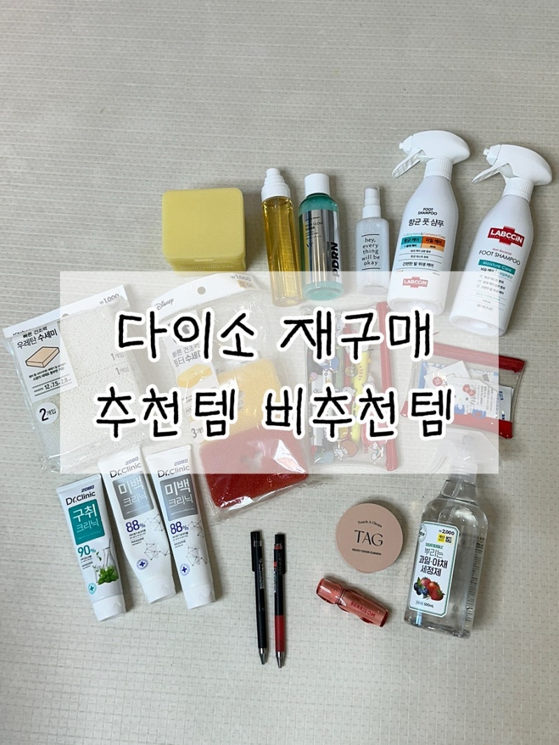 다이소 재구매템 추천 템 비추천 템 솔직한 사람의 솔직 후기