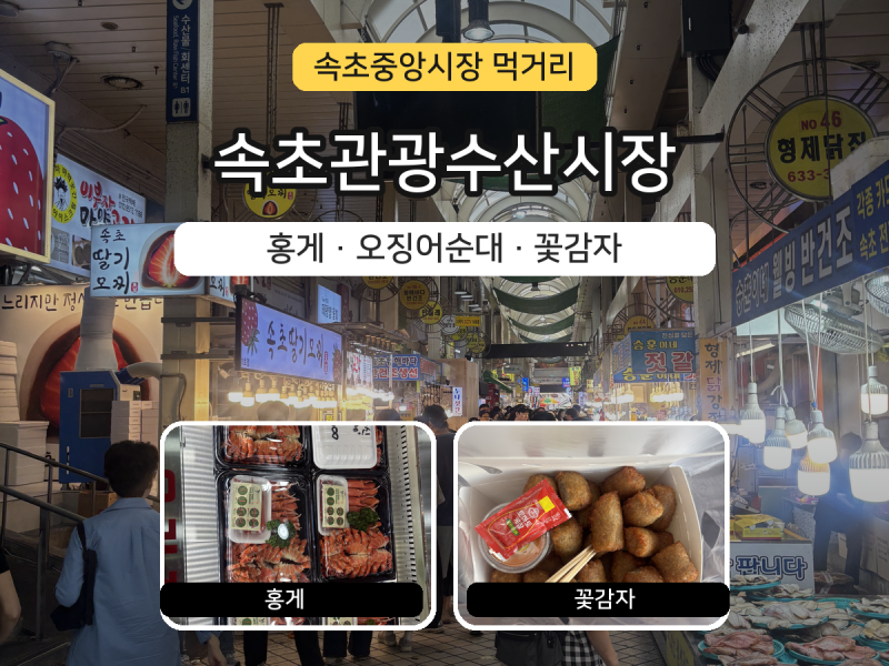 Sokcho Tourist & Fishery Market Food Takeout Review: 3 Red Crabs, Squid Sundae, and Honey Potatoes