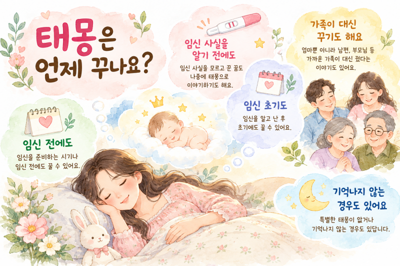태몽 종류별 뜻은? 딸 아들 성별부터 꿈 의미까지