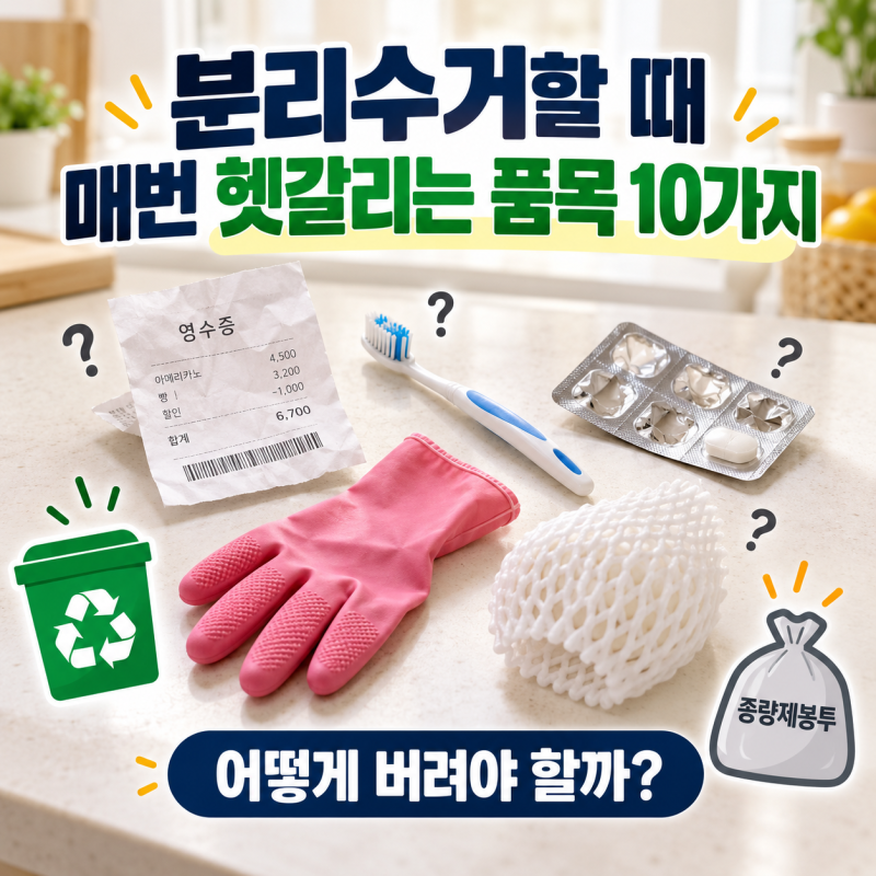 분리수거할 때 매번 헷갈리는 품목 10가지, 어떻게 버려야 할까?