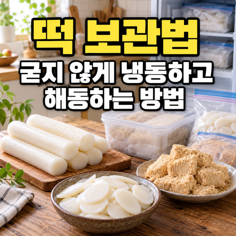 떡 보관법 굳지 않게 냉동하고 해동하는 방법