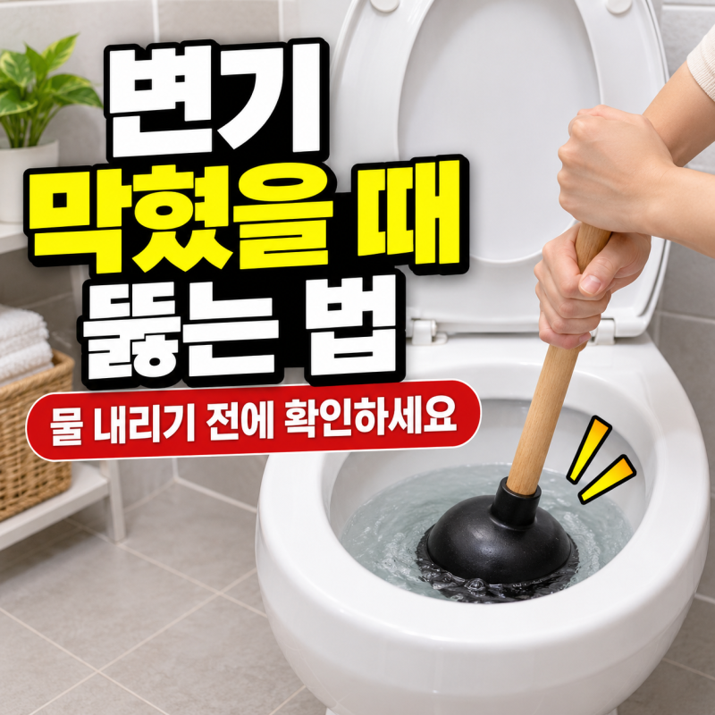 변기 막혔을 때 뚫는 법, 물 넘치기 전에 이렇게 해결하세요