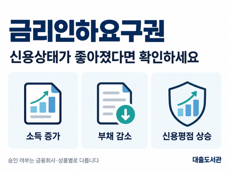 금리인하요구권 신청 조건과 방법, 거절 이유까지 정리