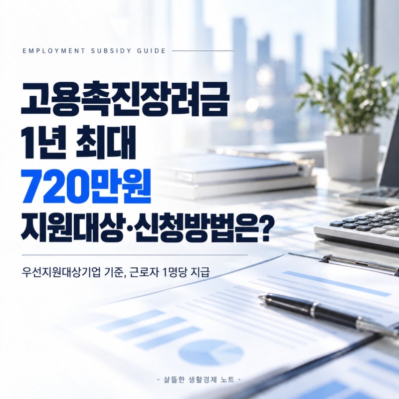 고용촉진장려금 지원대상과 신청방법, 2026년 지급액 총정리