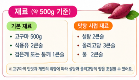 고구마맛탕 황금레시피｜바삭하고 달콤하게 만드는 법과 고구마 영양 효능