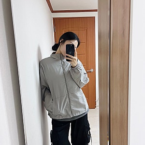 다이소 나일론 집업 바람막이 / 가성비 최고 환절기 아우터 실제 착용 후기