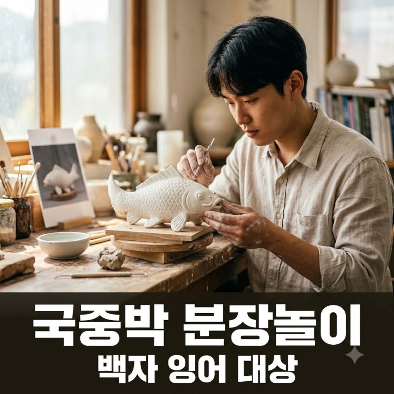 국중박 분장놀이 대상을 차지한 백자 잉어모양 연적 비화