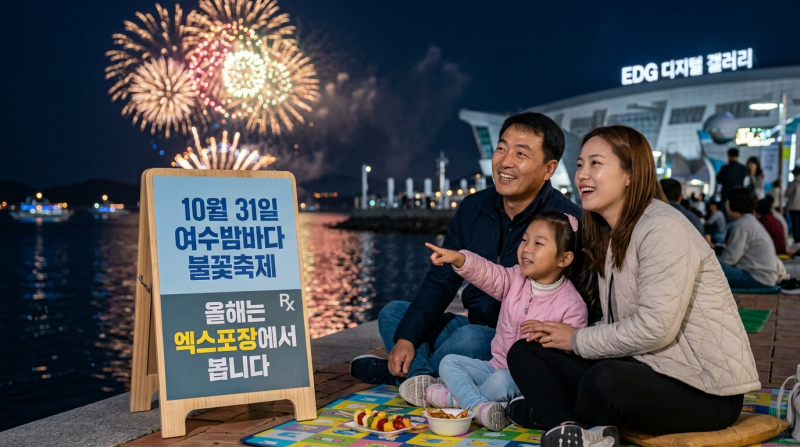 10月31日麗水夜の海花火大会｜今年はエキスポ会場で観覧します