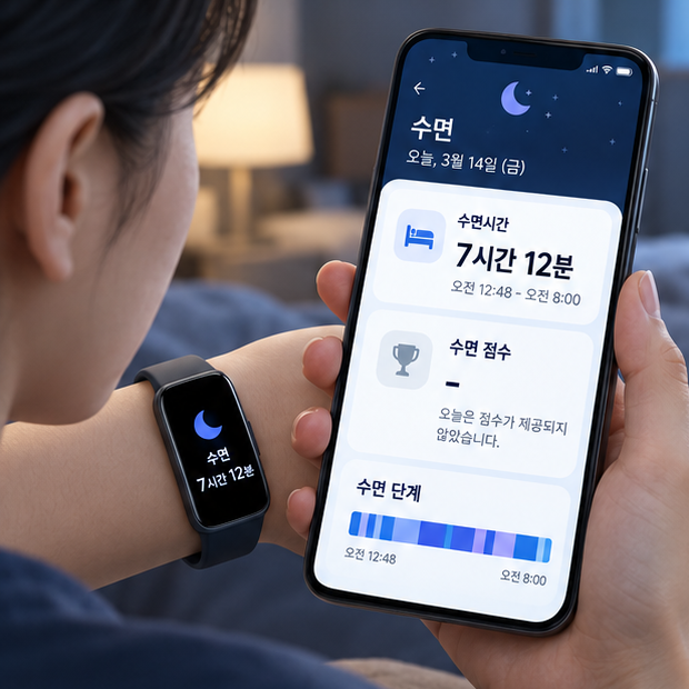 갤럭시 핏 수면시간은 있는데 점수가 없다면, 기록 누락과 구분하세요