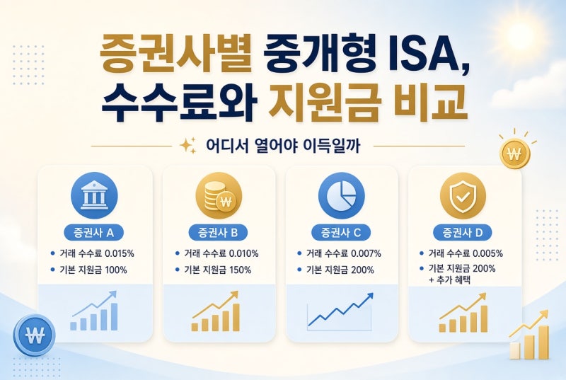 어느 증권사에서 만들어야 가장 이득일까? 미래에셋·키움·한투·NH 중개형 ISA 완벽 비교